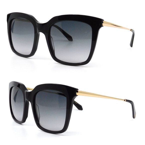 ZAC POSEN “Alek” Black & Gold Sunglasses main image 9
